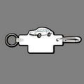 4mm Clip & Key Ring W/ Colorized Porsche Car Key Tag